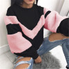 Patchwork Plush Winter Hoodies Women Plush Long Sleeve Sweatshirts Tops Female Hoodies Jumper Cotton Pullovers
