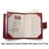 Passport Wallet Genuine Leather Women Travel Wallets Business Card Passport Purse Organizer Driver License Cover Document Holder