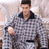 2017 Winter Spring Fall Keep Warm Thick Flannel Men Pajamas Set of Sleepcoat &amp; Trousers Coral Fleece Sleepwear Thermal Nightgown