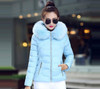 2017 Winter Short Jacket and Coat Women Long Sleeve Hooded Parka Overcoat Winter faux fur Parkas Female Outwear Zipper YL003