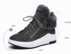 2017 Winter Shoes For Women Genuine Leather Wedge Boots Women Fur Elevator Shoes High heels warm High-top platform Snow Boots