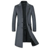 2017 Winter Overcoat Men's fashion Long style woolen trench coat jacket Men's casual coats jackets wool Outerwear men windbreak