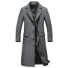2017 Winter Overcoat Men's fashion Long style woolen trench coat jacket Men's casual coats jackets wool Outerwear men windbreak