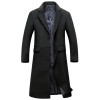 2017 Winter Overcoat Men's fashion Long style woolen trench coat jacket Men's casual coats jackets wool Outerwear men windbreak