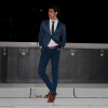 New Slim Fit Casual jacket Cotton Men Blazer Jacket Single Button Gray Mens Suit Jacket 2016 Autumn Patchwork Coat Male Suite