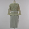 New Sleeveless Neck Slim Lace Embroidered Silk Polyester Blend Straight Dress