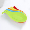 New Silicone Spoon Insulation Mat Rest Spatula Holder Heat Resistant Placemat Fork Pad Tray Kitchen Tools Coaster