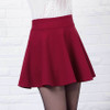 New short skirts womens 2016 new style casual vintage girls skirts for school red pleated mini skater skirt high waist plus size