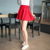 New short skirts womens 2016 new style casual vintage girls skirts for school red pleated mini skater skirt high waist plus size