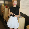 New short skirts womens 2016 new style casual vintage girls skirts for school red pleated mini skater skirt high waist plus size