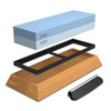 New Sharpening Stone For Knives, Professional Waterstones Combination Grit 2000/6000 Whetstone Sharpening with Bamboo Base, Bl