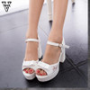 New Sandals Women Fashion Women Sandals Summer Shoes woman Open Toe Sandals Thick Heel High-heeled Bowtie Women's Shoes X258