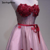 New Rosy Tulle Lace Cocktail Dress short Mother of the Bride Dresses Formal Prom Gowns Wedding Party Vestidos de coctel 2017