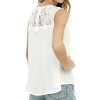 FUNOC Summer Lace Chiffon Blouse Office Women Shirts Shirt Women Sleeveless White Top Blouses Shirts Female Crochet Tops 2017