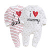 Funny Newborn Baby Cotton Long Sleeve Rompers Love Mummy Daddy Clothes