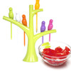 Fruit fork Portable scoop Fork Knife Creative forks 6Pcs Camping Hiking Utensils Spork Combo Gadget Cutlery Travel Color Random