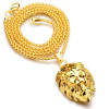 Frigaro Chain Hiphop Lion Head Pendant Necklace For Men Women Jewelry Iced Out Hip Hop Silver Gold Long Necklaces
