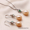 Freshwater Pearl jewelry set women,Necklace earring sets 925 sterling silver jewelry girl anniversary trendy gift necklace 45cm
