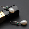 Freshwater Pearl jewelry set women,Necklace earring sets 925 sterling silver jewelry girl anniversary trendy gift necklace 45cm