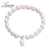 Freshwater 100% Natural White pearl Bracelet,sterling silver jewelry 925 bracelet,for women best birthday gifts wedding