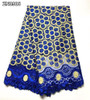 French African lace fabric high quality embroidered Nigerian net lace with guipure lace fabric 5 yards for lady dress ZN09