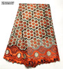 French African lace fabric high quality embroidered Nigerian net lace with guipure lace fabric 5 yards for lady dress ZN09