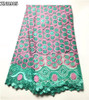 French African lace fabric high quality embroidered Nigerian net lace with guipure lace fabric 5 yards for lady dress ZN09