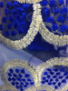 French African lace fabric high quality embroidered Nigerian net lace with guipure lace fabric 5 yards for lady dress ZN09