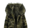 JAZZEVAR women's army green Large color raccoon fur hooded coat parkas outwear long detachable lining winter jacket brand style