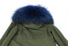 JAZZEVAR women's army green Large color raccoon fur hooded coat parkas outwear long detachable lining winter jacket brand style