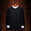 Jbersee Autumn Winter Cotton Mens Sweater O-neck Men Brand Sweater Thick Winter Mens Knitted Pullover Sweaters Pull Homme
