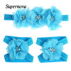 JAYCOSIN Foot Flower Barefoot Sandals + Headband Set hair accessories Girl headband cute hair band newborn floral headband