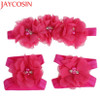 JAYCOSIN Foot Flower Barefoot Sandals + Headband Set hair accessories Girl headband cute hair band newborn floral headband