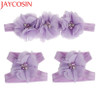 JAYCOSIN Foot Flower Barefoot Sandals + Headband Set hair accessories Girl headband cute hair band newborn floral headband