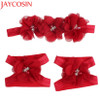 JAYCOSIN Foot Flower Barefoot Sandals + Headband Set hair accessories Girl headband cute hair band newborn floral headband