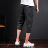 Japanese Male Big Pocket Casual Pants Mens Fashion Big Size Harem Pant Jogger Calf Length Trousers