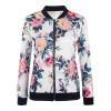 Fashion Floral Print Women Basic Coats 2017 Autumn Winter Bomber Jacket Long Sleeve Casual Basic Jackets jaqueta feminina