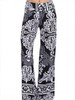 Fashion Floral Big Hem Wide Leg Bottom Casual Pants Fashion Floral Big Hem Wide Leg Bottom Casual Pants