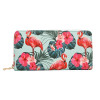 Fashion Flamingo Floral Print Women Long Wallet Large Capacity Clutch Purse Phone Bag PU Leather Ladies Card Holder Wallets