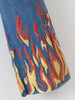 Fashion Flame Pattern Bell-bottoms Jean Pants Bottoms