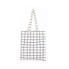 Fashion Female Canvas Beach Bag Plaid Casual Tote Women Canvas Handbag Daily Use Single Shoulder Shopping Bags