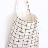 Fashion Female Canvas Beach Bag Plaid Casual Tote Women Canvas Handbag Daily Use Single Shoulder Shopping Bags