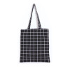 Fashion Female Canvas Beach Bag Plaid Casual Tote Women Canvas Handbag Daily Use Single Shoulder Shopping Bags