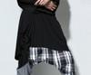 Fashion Elastic Waist Drop Crotch Harem Pants Men Plaid Pencil Pants Hip Hop Loose Casual Spliced Trousers For Male Street Wear