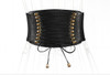 Fashion Elastic Belt for Women Bowknot Leather Wrap Around Obi Style Cinch Waistband Black Cummerbund Brown Women Belt