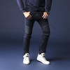 Fashion Design High Quality Men Biker Jeans Ripped Skinny Jeans Men Denim Zipper Hip Hop Jeans Men Elastic Jeans Men Size 29-42