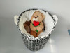 fashion design canvas laundry basket with PU handles ,laundry hamper,storage basket ,storage container ,storage organizer