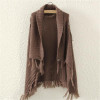 Fashion Coat Tassel Autumn Winter Knitted Cardigan Women Geometric Printed Long Sleeve Crochet Loose Women's Sweaters 60161