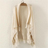 Fashion Coat Tassel Autumn Winter Knitted Cardigan Women Geometric Printed Long Sleeve Crochet Loose Women's Sweaters 60161