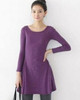 Fashion Clothes Vestidos Women Dress 2017 Spring Autumn Winter Dress Female 100% Cotton O-Neck Long Sleeve Dress Woolen Dresses